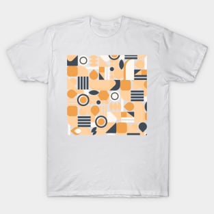 Orange geometric pattern abstract T-Shirt